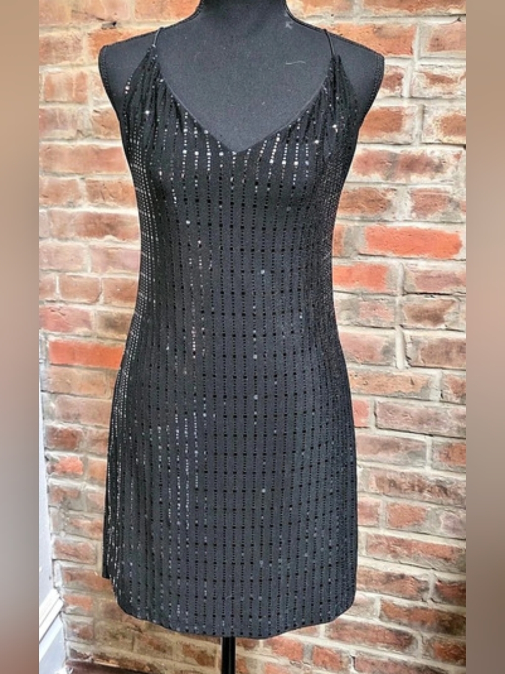 B.Darlin Black Sequin Mini Dress Size 10 Like New